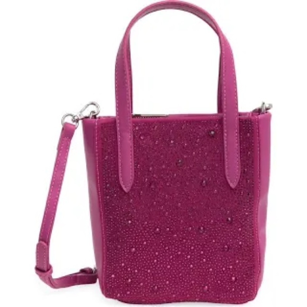 Betsey Johnson Small Fushia Colored Rhinestone Purse